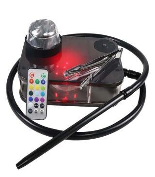 CHICHA ÉLECTRONIQUE AVEC LED NOIR – Image 1
