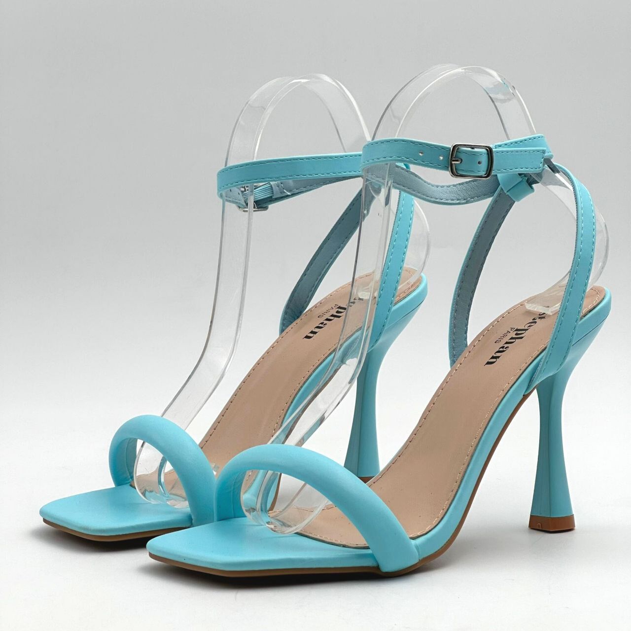 Escarpins à talons à bride arrière - Bleu – Image 1