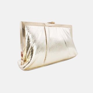 Pochette de soirée ou de mariage avec bandoulière - Doré – Image 1