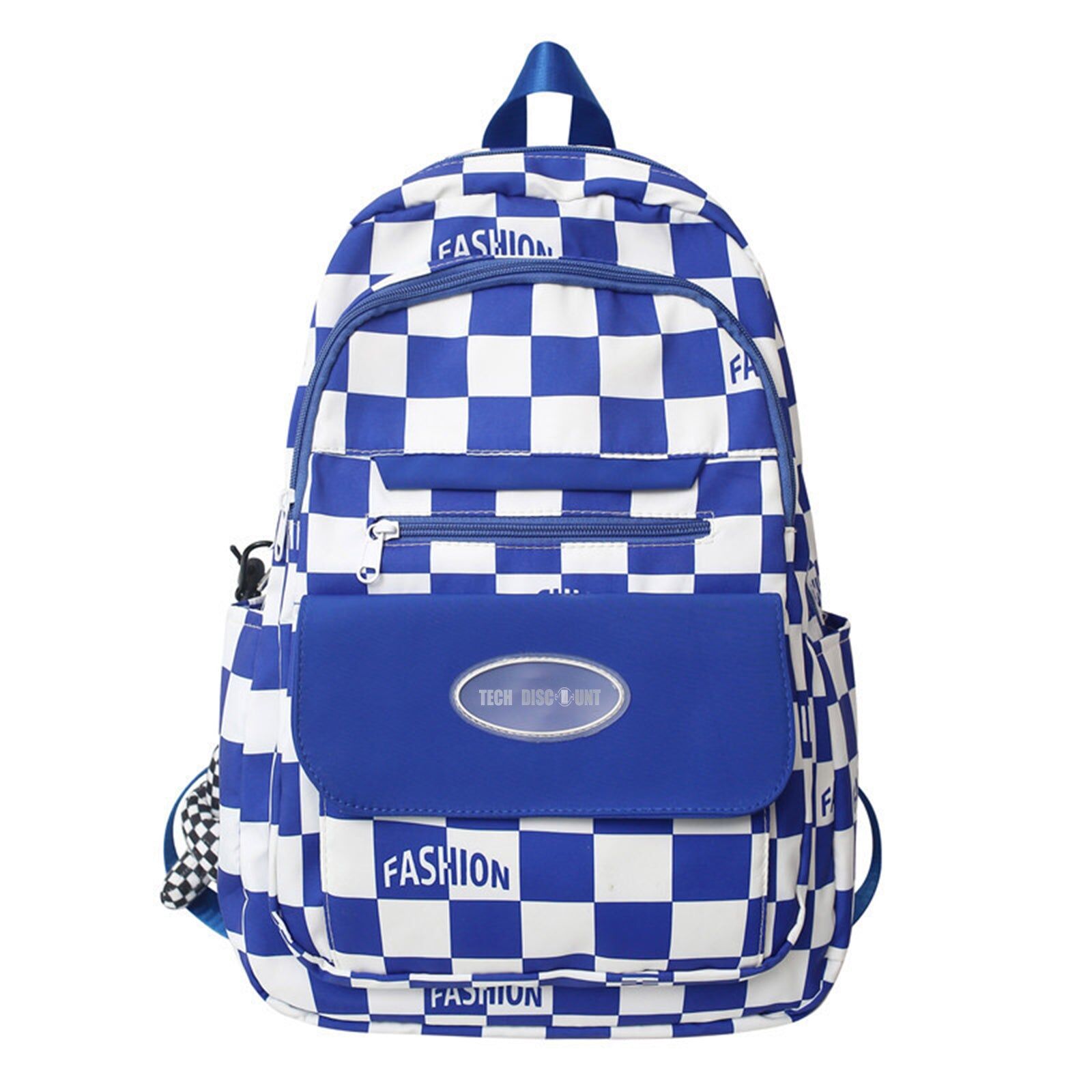 Sac à dos unisexe bleu blanc – Image 1