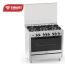 SMART TECHNOLOGY Gazinière 5 Feux Automatique Inox 90x60 Smart (STC-9060GI) - Gris