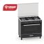 SMART TECHNOLOGY Gazinière 5 Feux Automatique Inox 90x60 Smart (STC-9060GB) - Noir