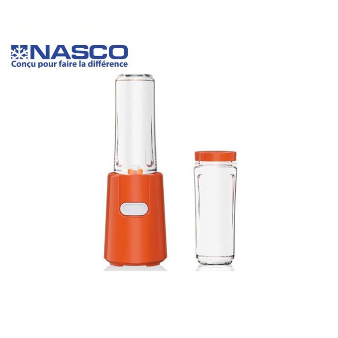 Nasco Mini Mixeur Blender- 350ML- MIXER_BL1088 - GS - 220-240V - Orange / Blanc – Image 1