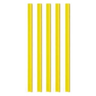 50 Baguettes De Reliure Plastique Jaune - 10mm - BUROTIX – Image 1