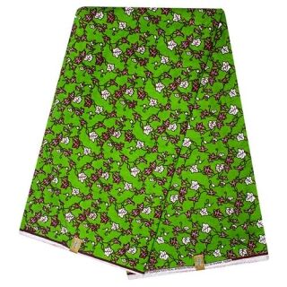 Pagne Wax Feuilles De Patate - 6 Yards - Vert – Image 1