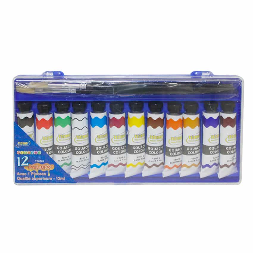 Boîte De Gouache - 12 Pièces - Multicolore – Image 1