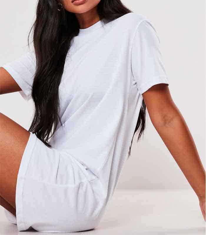 Robe T-shirt de base - Blanc – Image 1