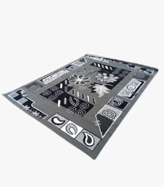 Tapis De Salon - 160- 220 - Gris/Noir – Image 1