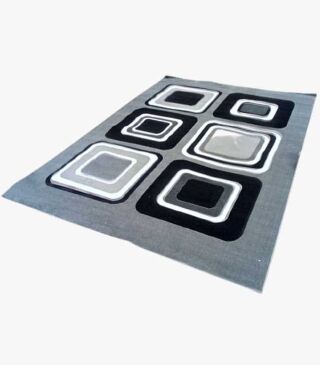 Tapis De Salon - 160- 220 - Gris/Noir – Image 1