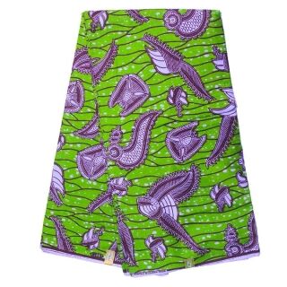 Complet Pagne Africain GTP WAX GHANA Cinq Heures - 6 Yards - Vert – Image 1