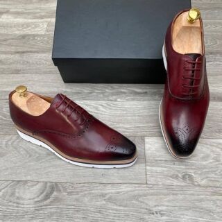 Souliers Homme en Cuir - Avec lacet - Marron – Image 1