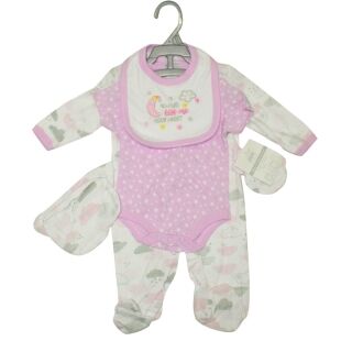 Kit de naissance 5 pièces de bébé de 0 à 6 mois - Violet – Image 1