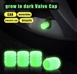Bouchons de Valve de pneu lumineux - Vert – Image 1