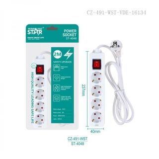 Multiprise Interrupteur Prise VDE – Extension - Winning Star – Image 1