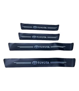 4pcs Autocollant de protection de seuil de porte de voiture -TOYOTA – Image 1