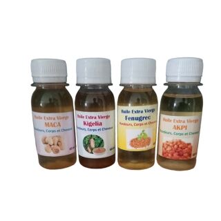 Pack 4 huiles Fenugrec Kigelia Maca Akpi – Image 1