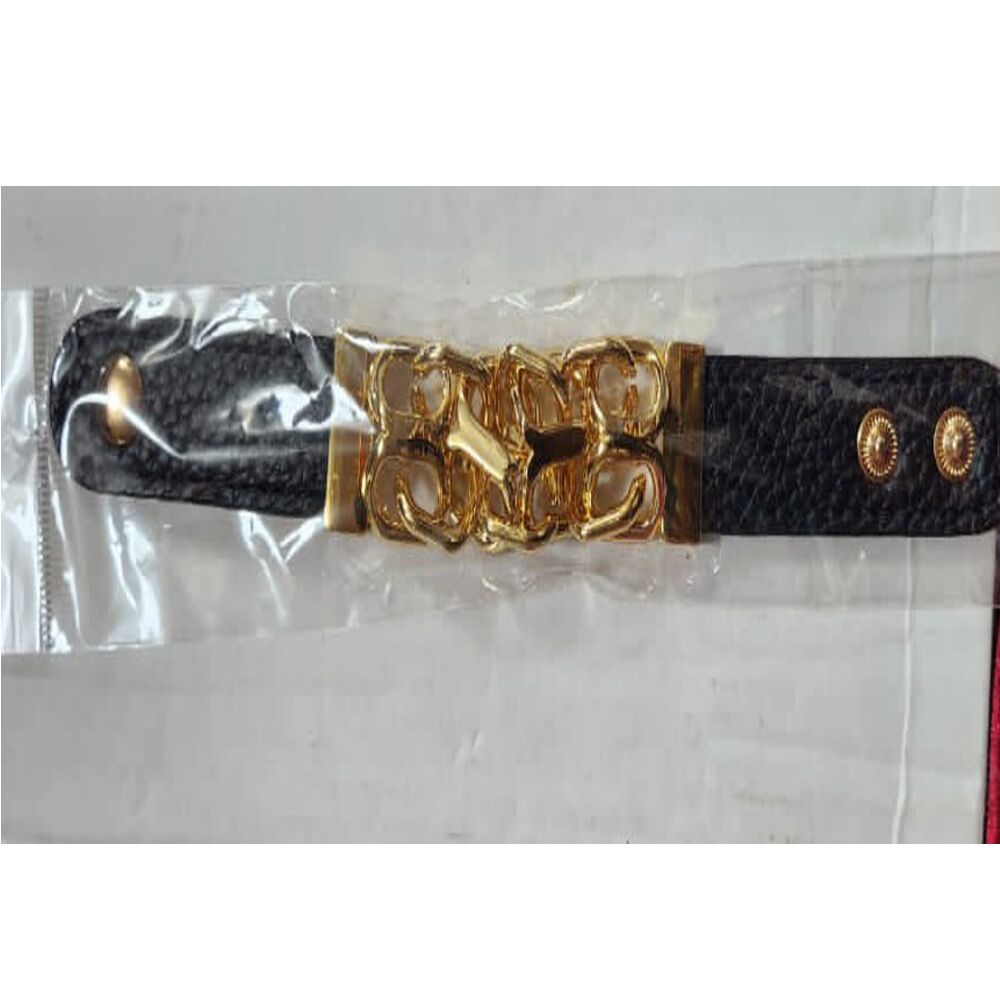Bracelet dame plaque Or - Noir – Image 1