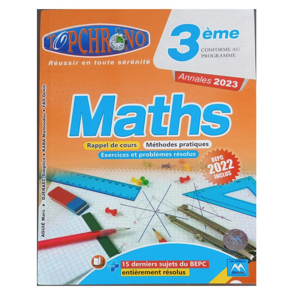 Maths Bepc Sujets Et Corrigés - Annale – Image 1