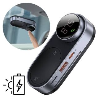 Transmetteur FM Bluetooth, Panneau Solaire Baseus CDMP000001 – Image 1
