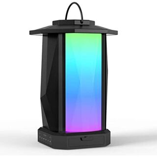 Ortizan Haut-parleur sans fil Bluetooth extérieur avec lumières LED, stéréo forts 50W, étanche IPX5 – Image 1