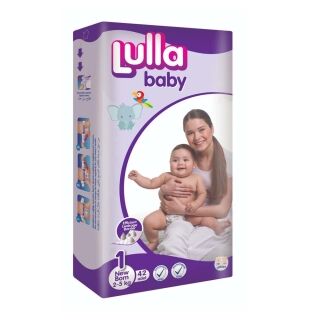 Couches jetables LULLA BABY Taille 1 (2-5kg) - 42 couches – Image 1