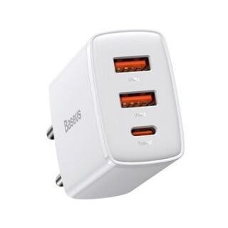 Baseus Compact CCXJ-E02 30W fast ac charger with two USB QC3.0 and USB-C PD 3.0 ports – Image 1