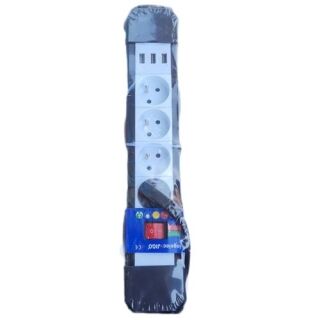 Multiprises Parafoudre Ingelec 4 Prises Avec 3 Ports Usb – Image 1