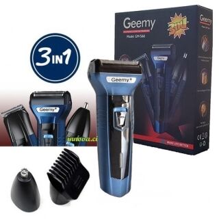 Tondeuse Rasoir Electrique 3 En 1 Rechargeable Bleu/noir – Image 1