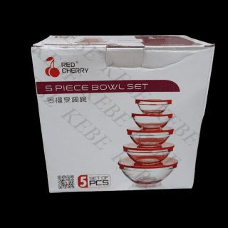 Lot de 5 bols en verre – Image 1