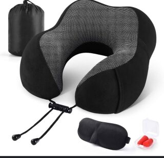 Coussin Cervical & Accessoires Voyage_Noir – Image 1
