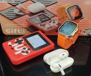 Combo K5 Ecouteurs sans fil Bluetooth - Montre connectée - Mini console de jeux – Image 1