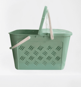 Panier de marché élégant - femme et homme vert – Image 1