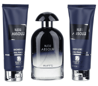 Riiffs Coffret Absolu Bleu, Riiffs, Eau De Parfum Homme, 100ml, Lait Corps, 100ml + Gel Douche, 100ml – Image 1