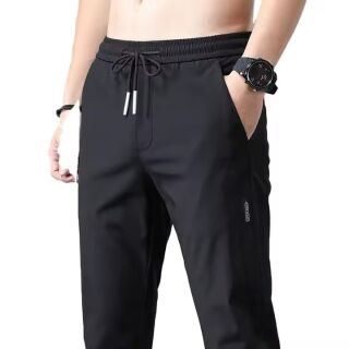 Pantalon léger stylé pour homme - Noir/Gris – Image 1