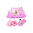 Berceau Bébé Portable Tente Avec Moustiquaire - Pliable - Rose – Image 3