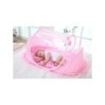 Berceau Bébé Portable Tente Avec Moustiquaire - Pliable - Rose