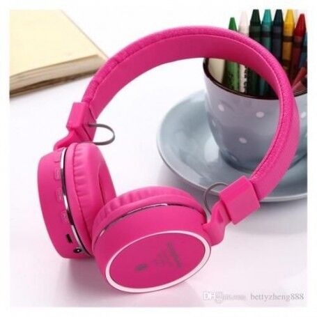Casque Audio Bluetooth - Radio - FM - Port Micro SD - MDR - Rose – Image 1