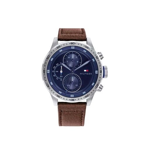 Montre à quartz analogique Tommy Hilfiger avec bracelet en cuir de veau pour homme 1791807 – Image 1