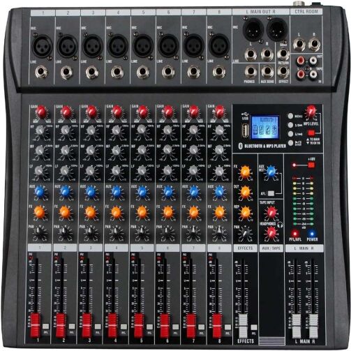 Table de mixage Professionnel 8 pistes/Bluetooth/USB – Image 1