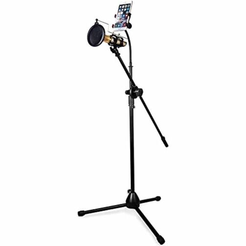 Kit de support de sol réglable pour microphone et smartphone eWINNER – Image 1
