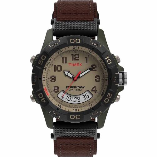 Timex Montre combinée chronographe Expedition Trail pour homme en résine – Image 1