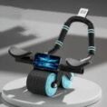 Roue abdominale pour l’exercice abdominal à rebond automatique avec tapis et support de téléphone – Image 3