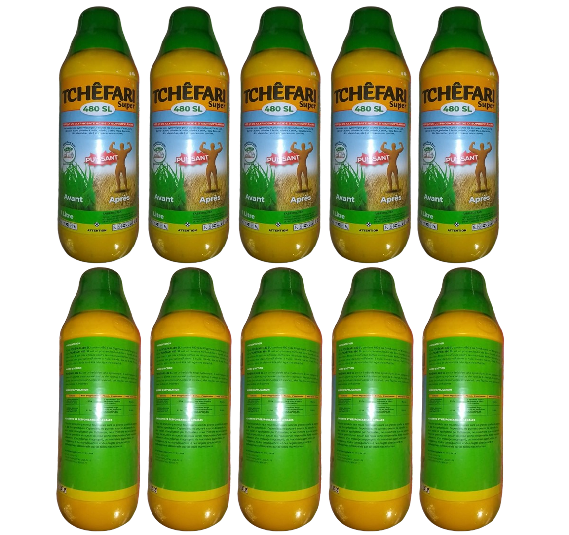 Herbicide Total - TCHEFARI 480 SL - 1 Carton De 10 Bidon – Image 1