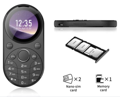 Mini téléphone portable 1.39" , Epi101MP3 MP4, radio sans fil, clavier de poche – Image 1
