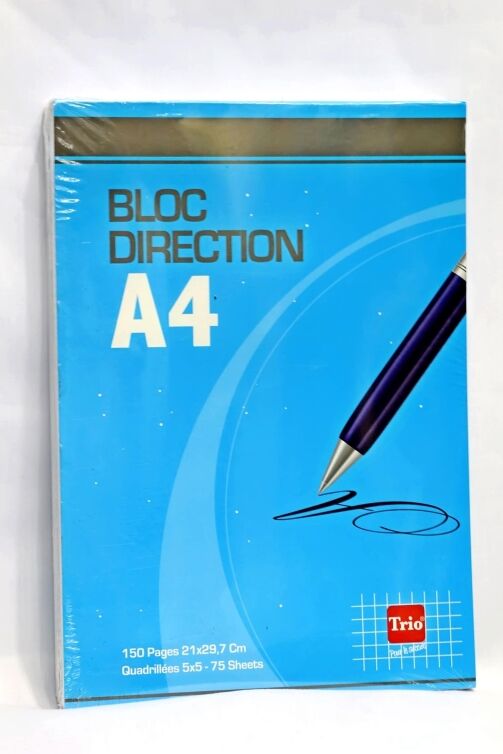 Bloc notes de Bureau TRIO format A4 - Paquet de 5 – Image 1