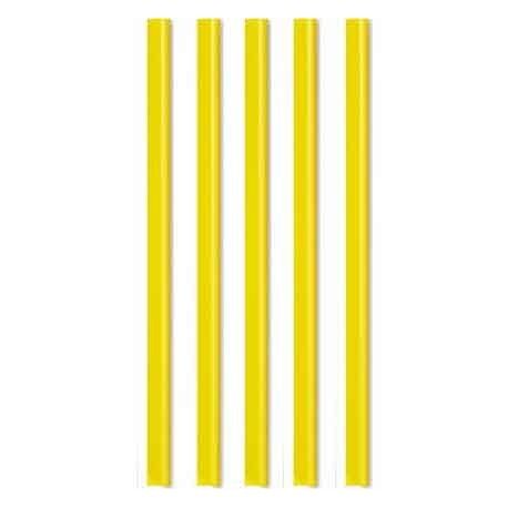 50 Baguettes De Reliure Plastique Jaune - 10mm - BUROTIX – Image 1