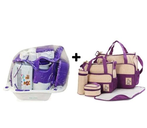 Kit Ensemble Baignoire + Sac à langer - Violet – Image 1