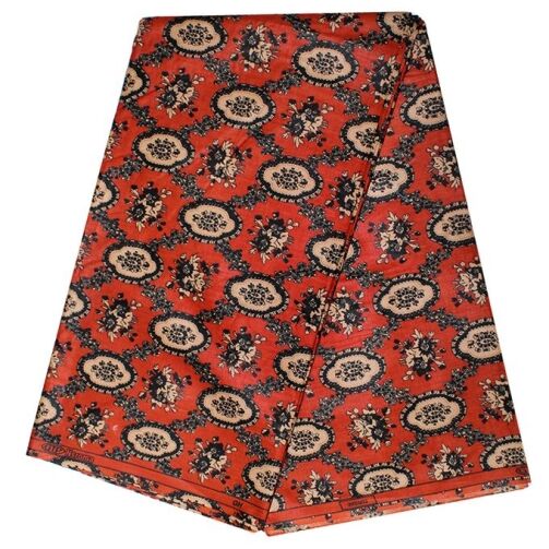 Pagne WAX Larme Larme - 100% coton 6 yards - Rouge – Image 1