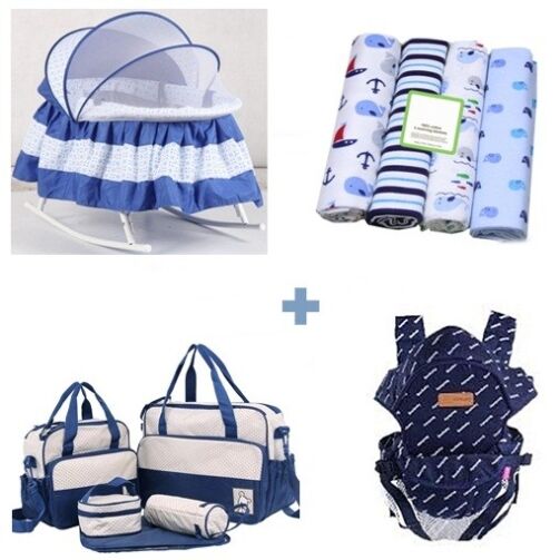 Kit 4 pièces - Couffin bébé + Sac à langer + Kangourou + 4 Draps – Image 1