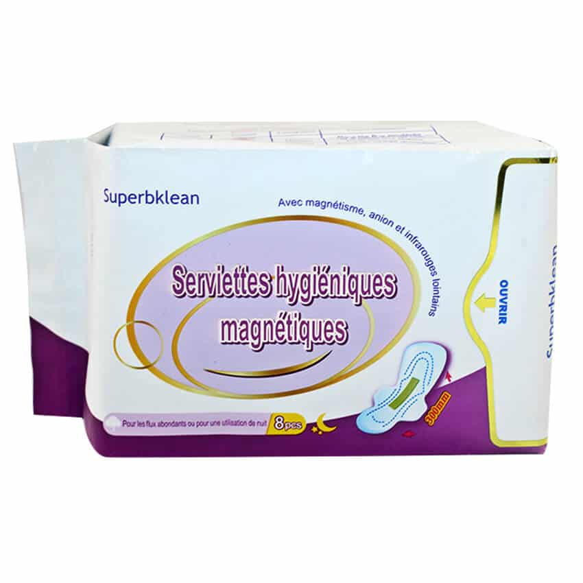 Serviette Hygiénique Magnétique - 8 Pcs - Superbklean - Violet – Image 1